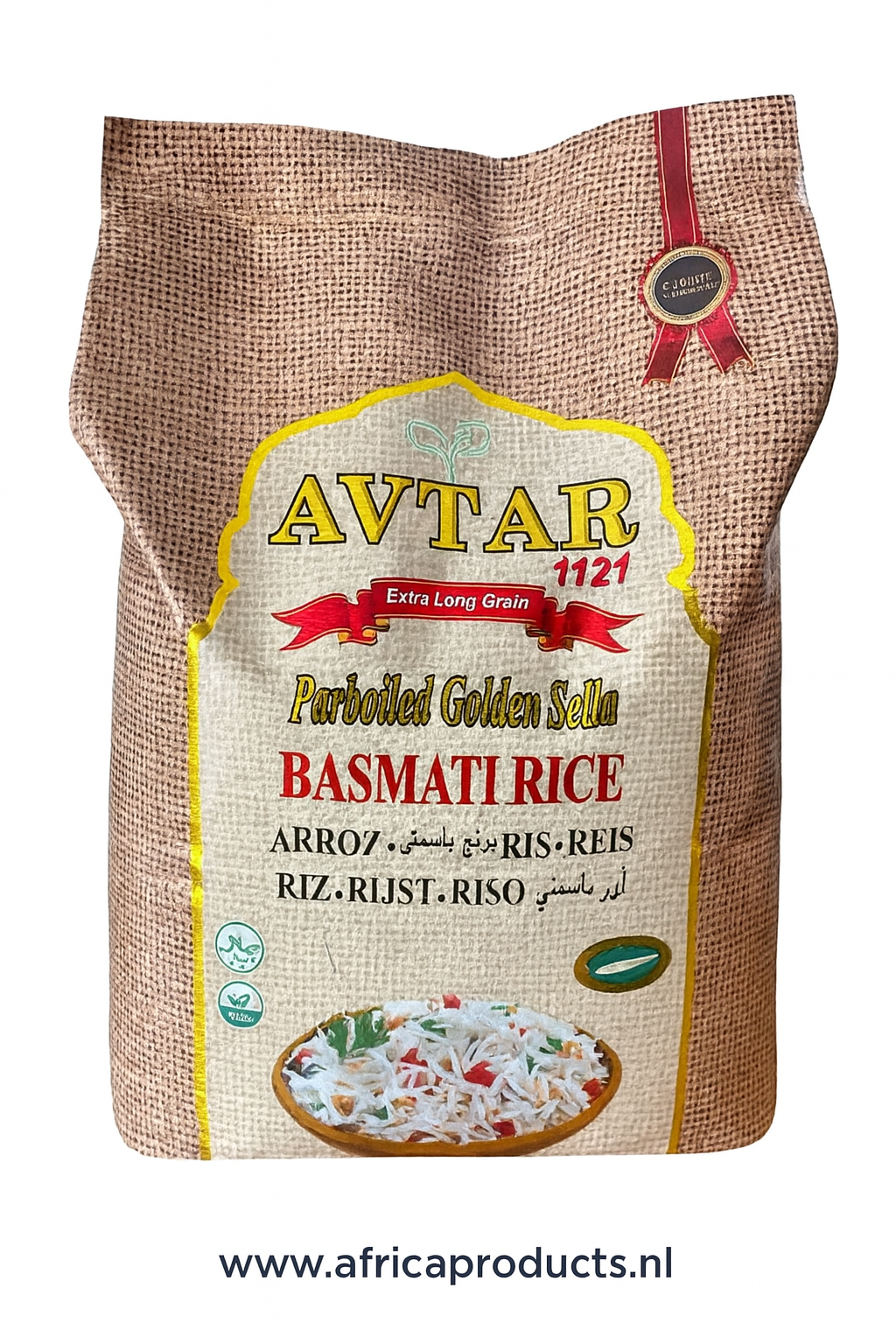 Avtar 1121 Paraboiled Golden Sella Basmati Rice 18 kg | Africa