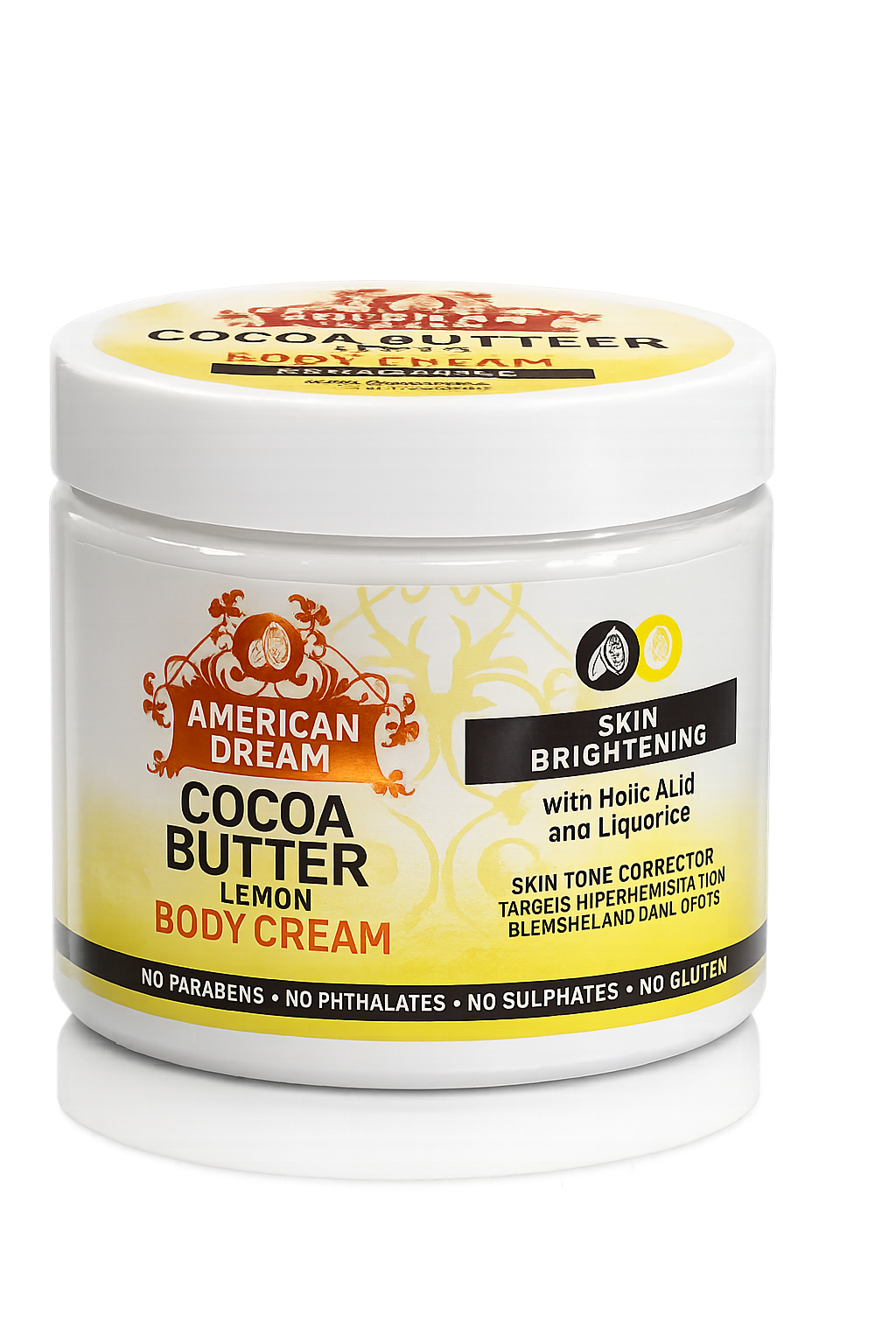 American Dream Cocoa Butter Lemon Kojic Acid and Liquoric 453 g