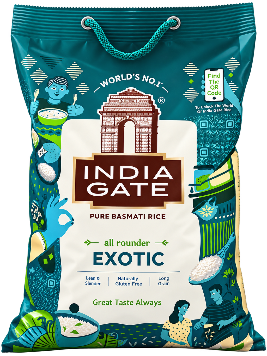 India Gate Pure Basmati Rice Exotic 5 kg