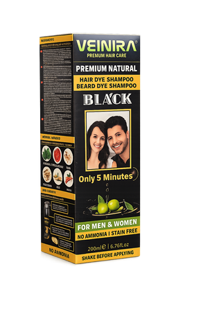 Veinira Dye Black Hair Shampoo 200 ml