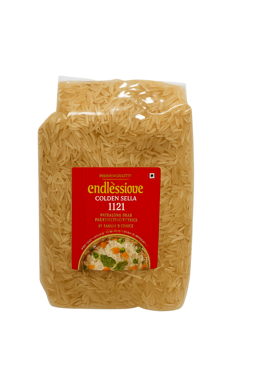 Endlesslove Golden Sella 1121 Extra Long Grain Parboiled Basmati Rice 1 kg