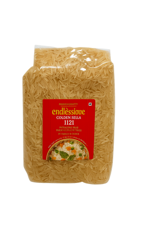 Endlesslove Golden Sella 1121 Extra Long Grain Parboiled Basmati Rice 1 kg