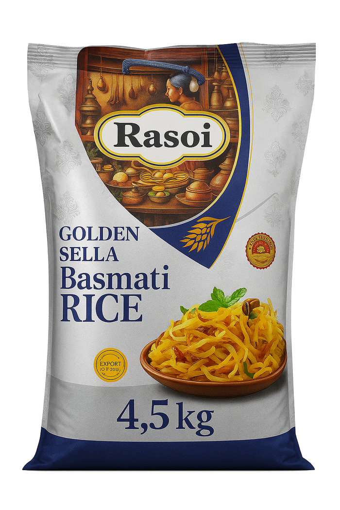 Rasoi Golden Sella Basmati Rice 4.5kg