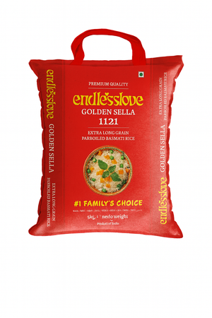 Endlesslove Golden Sella 1121 Extra Long Grain Paraboiled Basmati Rice 5kg
