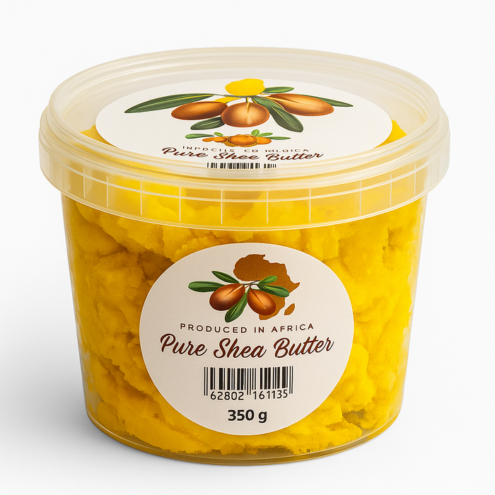 African Pure Shea Butter Chunky Yellow Ghana 350 ml