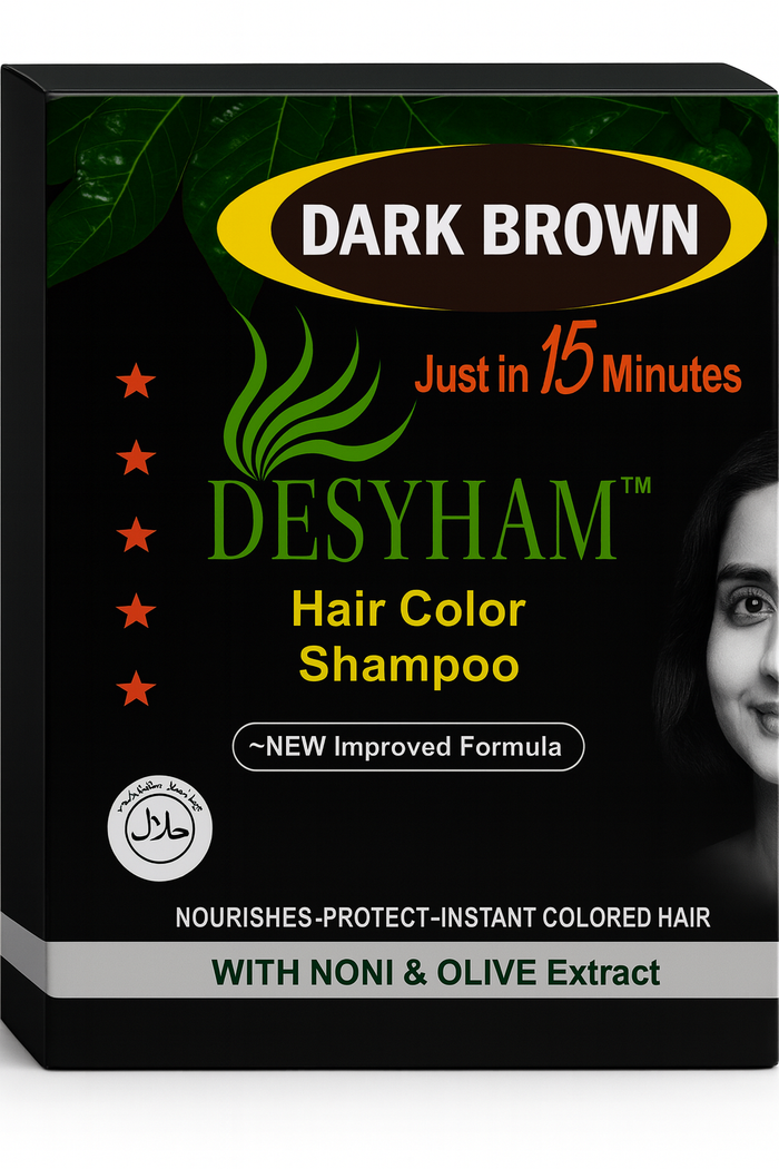 Desyham Hair Shampoo Dark Brown 5 pieces