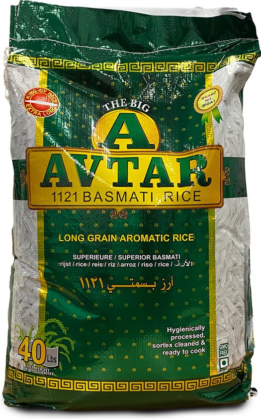 A Big Avtar Long Grain Basmati Rice 18 kg