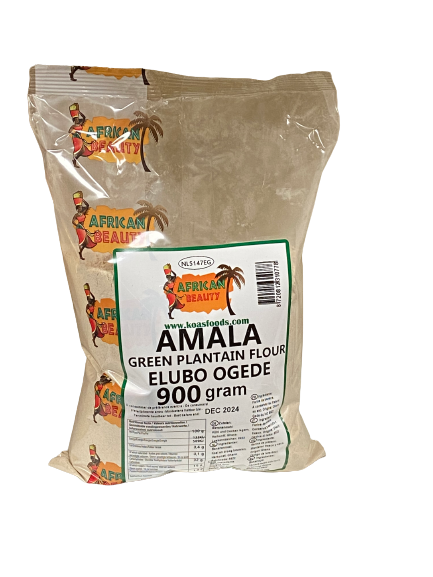 African Beauty Amala Green Plantain Flour Elubo Egede 900 g