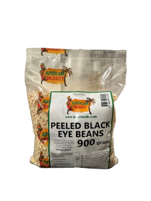 African Beauty Peeled Black Eye Beans 900 g