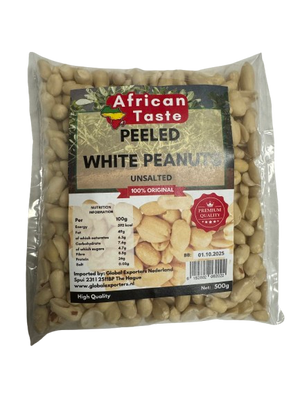 African Taste Peeled White Peanuts Unsalted 500 ml