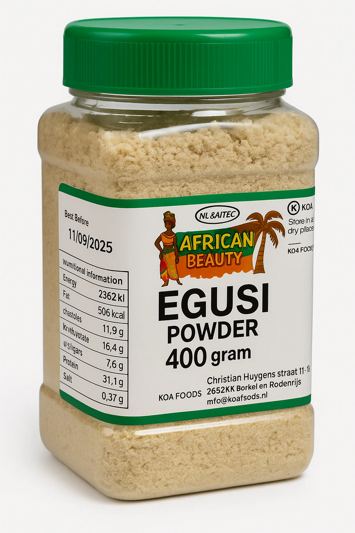 African Beauty Grounded Egusi Melon Seeds 400 g