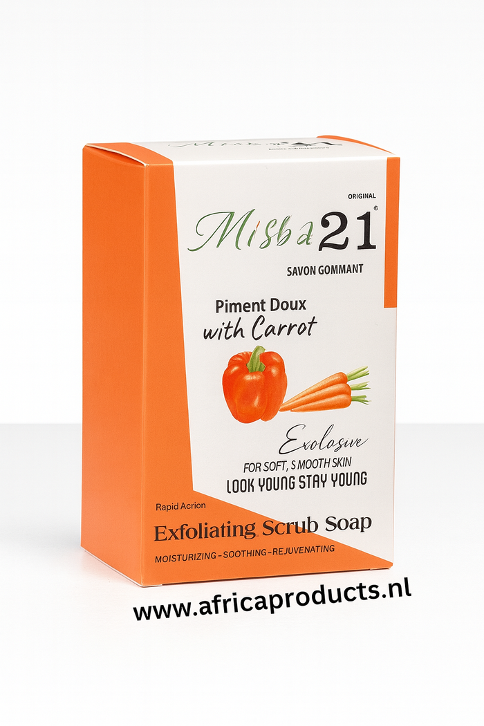 Misba21 Exfoliant Scrub Soap – Piment Doux & Carrot 200 G