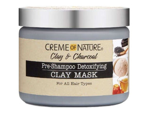 Creme of Nature Clay & Charcoal Pre-Shampoo Detox Mask 12oz. - Africa Products Shop