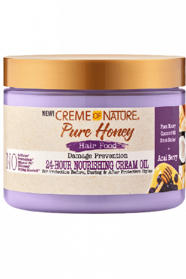 Creme of Nature Pure Honey Hair Food Damage Prevention Nourishing Cream Oil 4oz