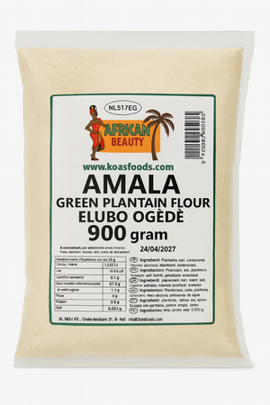 African Beauty Amala Green Plantain Flour Elubo Egede 900 g