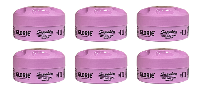 Glorie Sapphire Styling Wax Strong Hold III 6 pieces