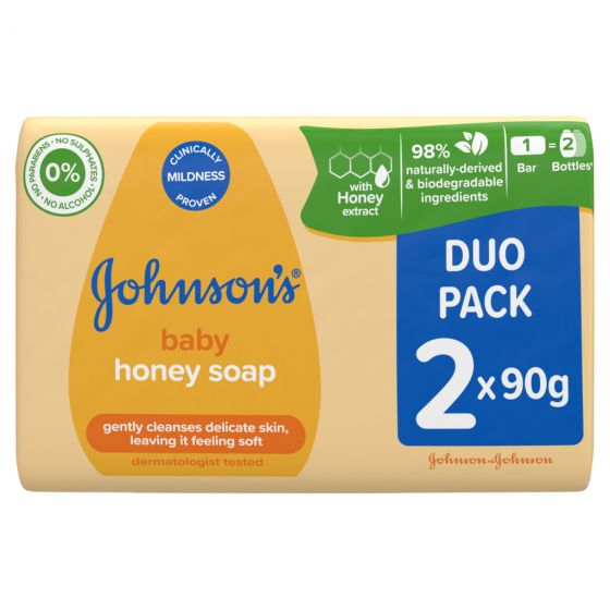 Johnsons Baby Honey Soap 2x90g