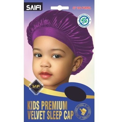 Saifi Kids Premium Velvet Sleep Cap Purpal SF186