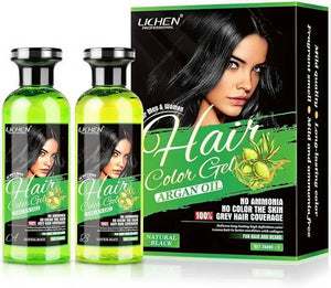 Lichen Hair Color Gel Argan Oil Natural Black