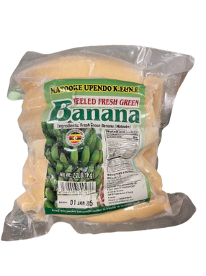 Matooke Upendo Peeled Fresh Green Banana Frozen 1 kg - Africa Products Shop