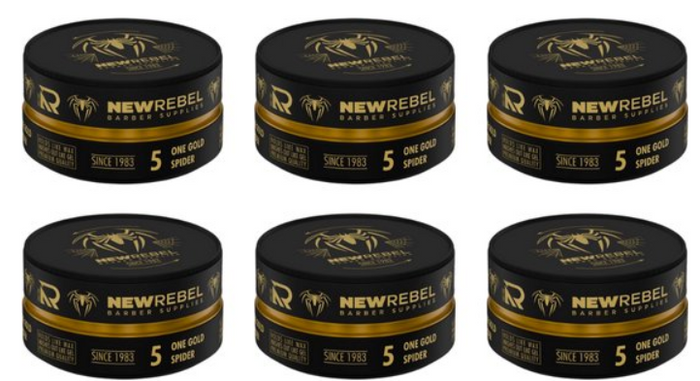 New Rebel Hair Styling Wax 5 One Gold Spider 6 pieces 
