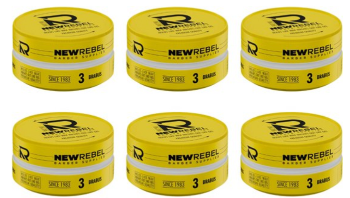 New Rebel Hair Styling Wax 3 Brabus 6 stuks