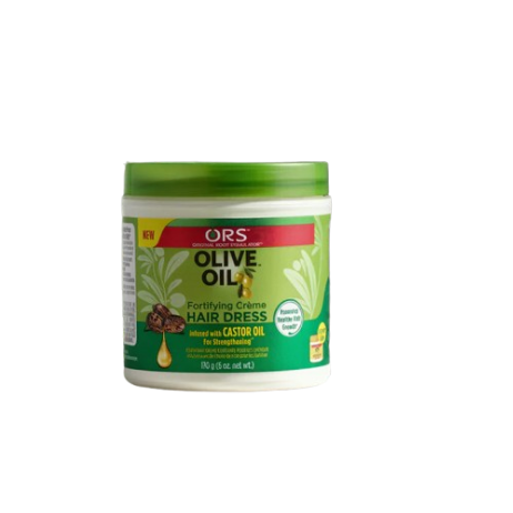 ORS Olive Oil Fortifying Creme Hair Dress infused with Castor Oil for Strengthening 6 oz