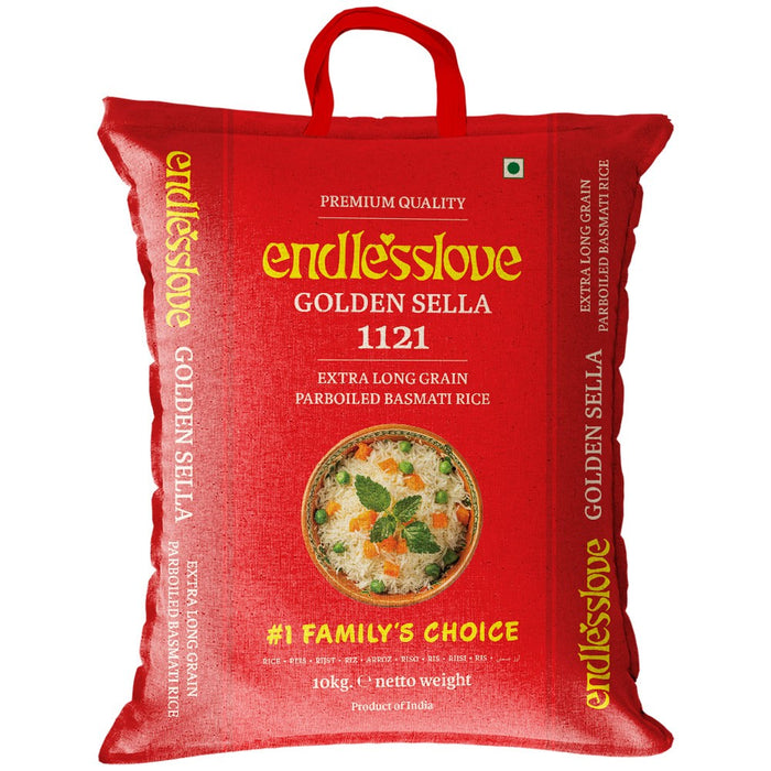 Rice Basmati Parboiled Golden Sella Endlesslove 10 kg