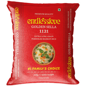 Rice Basmati Parboiled Golden Sella Endlesslove 20 kg