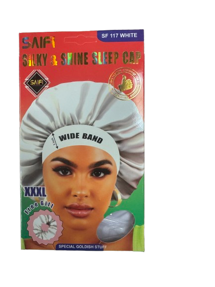 Saifi Silky & Shine Sleep Cap XXXL SF117 White