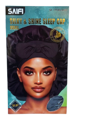 Saifi Sliky and Shine Sleep Caps SF 119 BLACK