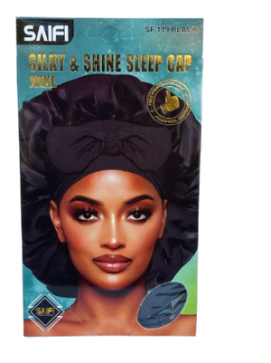 Saifi Sliky and Shine Sleep Caps SF 119 BLACK