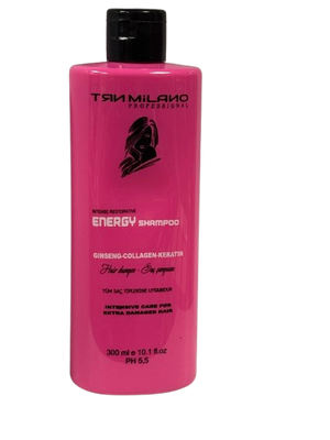 TRN Milano Intense Restorative Energy Shampoo Ginseng Collagen Keratin 300ml