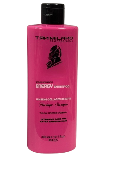 TRN Milano Intense Restorative Energy Shampoo Ginseng Collagen Keratin 300ml