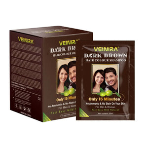 Veinira Dark Brown Hair Shampoo 10 × 25 ml