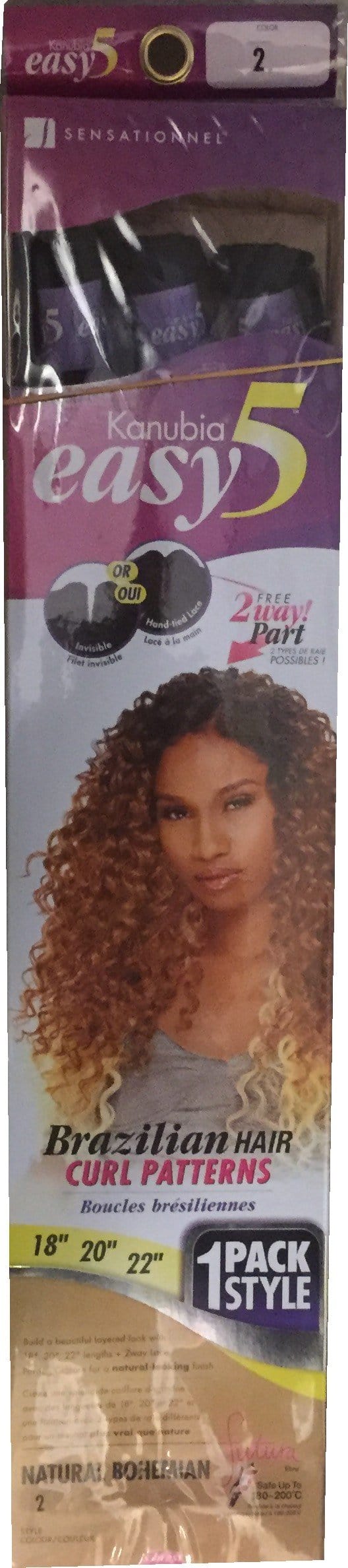 Sensationnel Easy 5 Brazilian Hair Curl Patterns Natural Bohemian Nummer 2