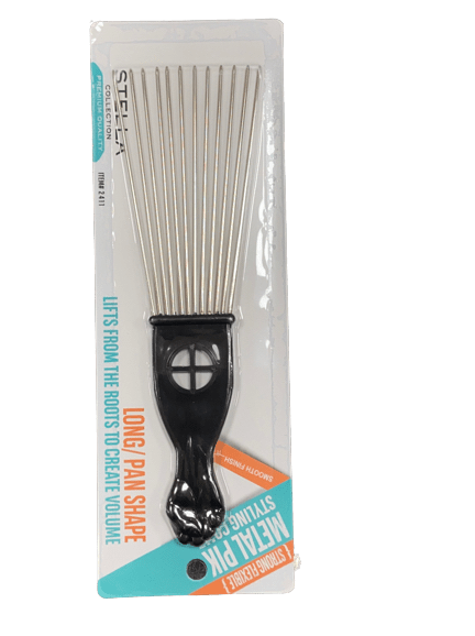 AFRO COMB METAL PIK LONG AND PAN SHAPE