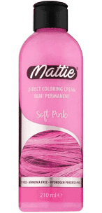 Mattie Direct Coloring Cream Semi Permanent Soft Pink 210 ml