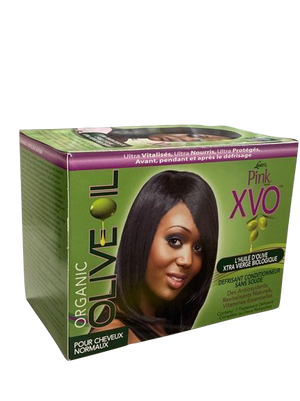 Pink Organic Olive Oil XVO Relaxer Kit Super Strength - Africa Products Shop